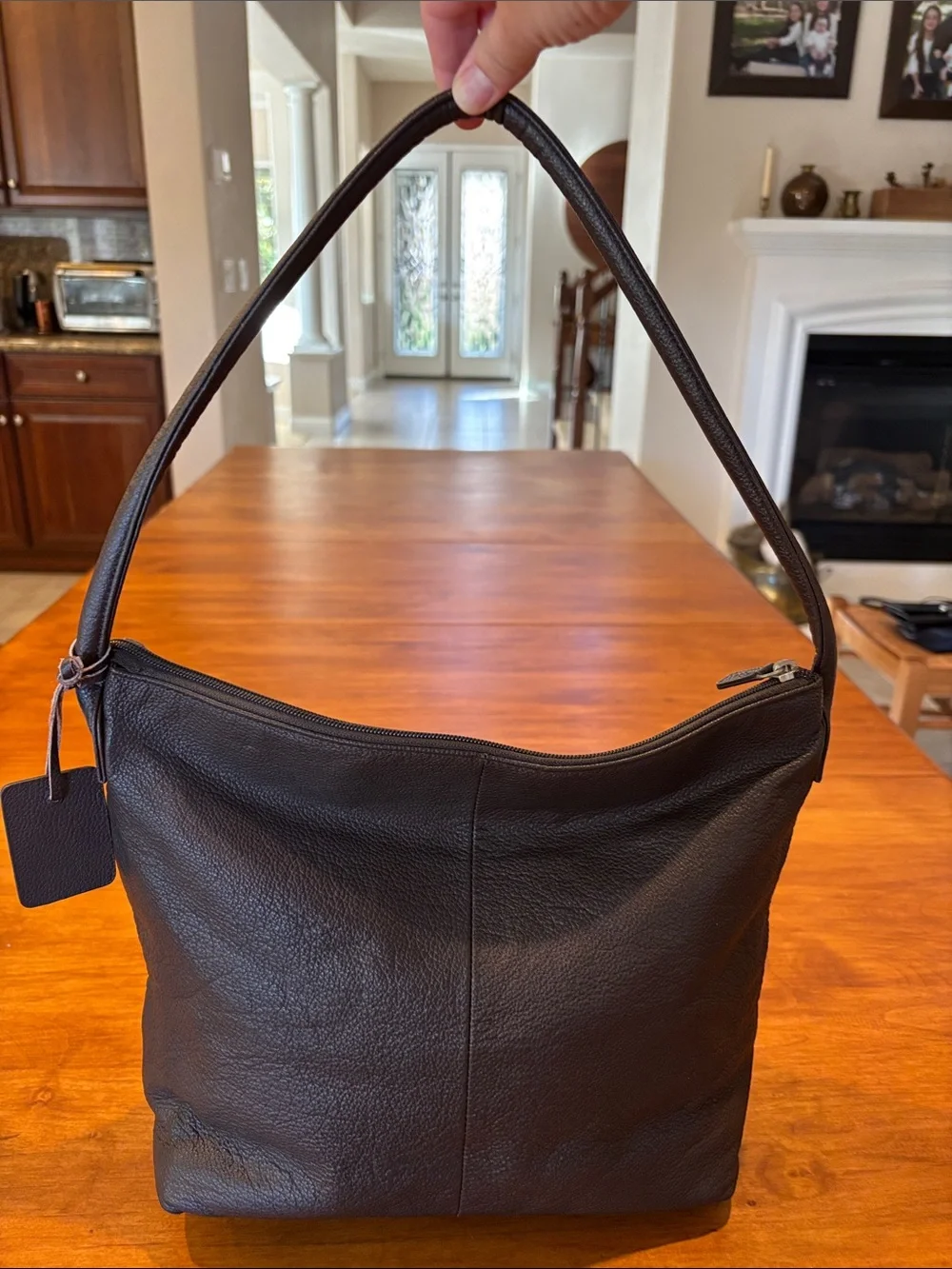 THE SAK CHOCOLATE BROWN LEATHER HOBO BAG BOHO BOHEMIAN PEBBLE LEATHER CLASSIC 🤎